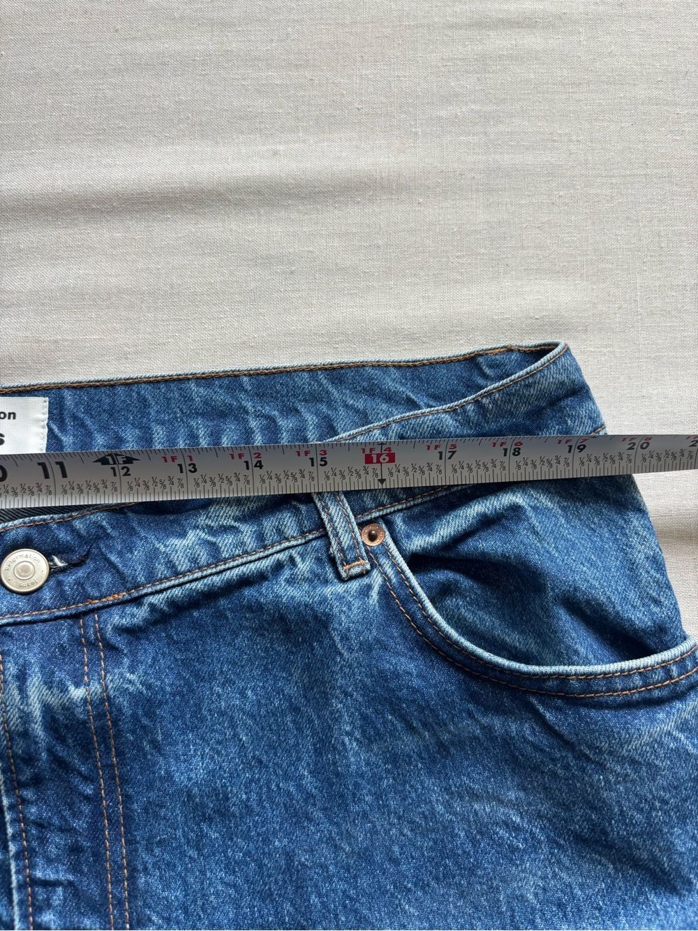 Reformation Abby High Rise Straight Leg Jeans Medium Wash Size 33 - Picture 9 of 12